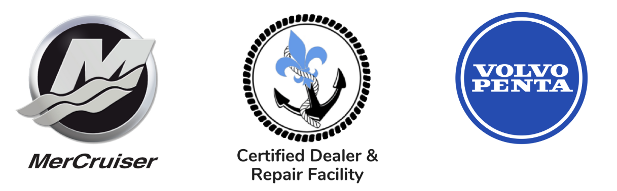 Lake Center Marina service partner logos